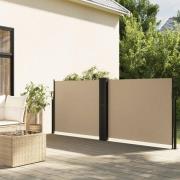 vidaXL Uttrekkbar sidemarkise beige 140x600 cm