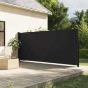 vidaXL Uttrekkbar sidemarkise 180x600 cm svart