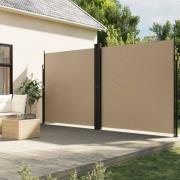 vidaXL Uttrekkbar sidemarkise beige 220x1000 cm