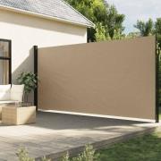 vidaXL Uttrekkbar sidemarkise beige 200x600 cm