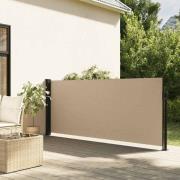 vidaXL Uttrekkbar sidemarkise beige 140x500 cm