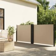 vidaXL Uttrekkbar sidemarkise beige 120x600 cm