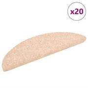 vidaXL Selvklebende trappematter 20 stk brun 56x17x3 cm