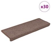 vidaXL Trappematter 30 stk 65x21x4 cm brun