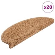 vidaXL Trappematter 20 stk beige 65x21x4 cm