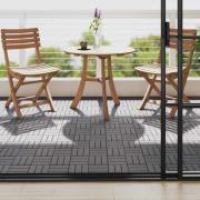 vidaXL Terrassebord 10 stk gråvasket 30x30 cm heltre akasie