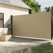 vidaXL Uttrekkbar sidemarkise beige 220x300 cm