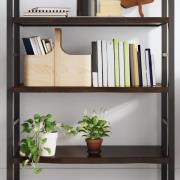 vidaXL Vegghylle mørkebrun 100x50x(2-4) cm behandlet heltre eik
