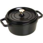 Staub Rund Gryte 22 cm 2,6 liter Svart