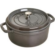 Staub Rund Gryte 26 cm 5,2 liter Grafittgrå