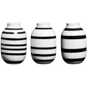 Kähler Omaggio Vase Miniatyr 3-pk 80 mm Svart