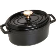 Staub La Cocotte Oval Gryte Svart 17 cm 1 l