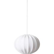 Watt & Veke Taklampe, oval kule, 40 cm, hvit