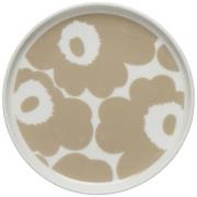 Marimekko Unikko tallerken, 13,5 cm, hvit/beige