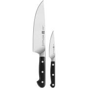 Zwilling Pro Knivsett 2 deler, Skrellekniv+Kokkekniv