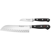 Wüsthof Classic Knivsett 2 deler, Santoku + Skrellekniv