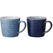 Denby Studio Blue Ridged Mugger 40 cl 2-Pack