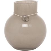 Ernst Glassvase rund 10 cm, Ø9, beige