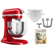 KitchenAid Artisan 5KSM70SHXE kjøkkenmaskin 6,6 liter + 5KSMICM Ice Cr...