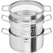 Tefal Nordica gryte med dampinnsats 5,2 liter, rustfritt stål