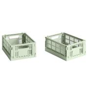 HAY Colour Crate oppbevaringsboks mini mint, 2 stk.