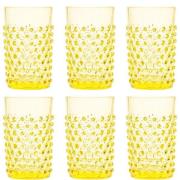 Klimchi - Hobnail glass 20 cl 6 stk citrine