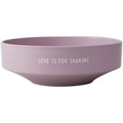 Design Letters - Favourite skål stor Love is for sharing lavender