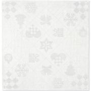 Juna - Natale juleserviett i stoff 45x45 cm offwhite