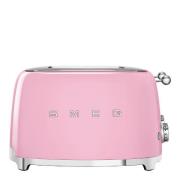 SMEG - Brødrister TSF03 4 skiver kvadratisk pastellrosa