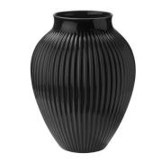 Knabstrup Keramik - Vase riller 35 cm svart