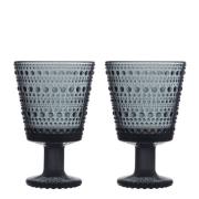 iittala - Kastehelmi universalglass 26 cl 2 stk mørk grå