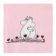 Moomin - Servietter Kjærlighet 33x33 cm rosa