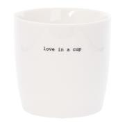 Sögne Home - Krus love in a cup 30 cl hvit