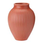 Knabstrup Keramik - Ripple vase 20 cm korall