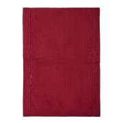 Langkilde & Søn - Løper med brodert hullsøm 175x30 cm mørkerød