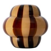 ByOn - Curlie vase 22 cm gul/ brun/beige striper