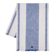 Lexington - Striped bordløper med frynser 150x50 cm blå/hvit