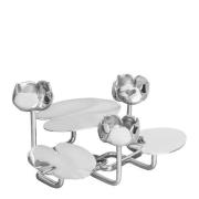 Hilke - Ninfea Grande lysestake 24x13 cm NP sølv