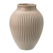 Knabstrup Keramik - Ripple vase 20 cm matt dusty rose