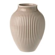 Knabstrup Keramik - Ripple vase 12,5 cm matt dusty rose
