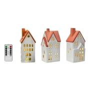 Markslöjd - Molton lyshus 3 stk hvit/brun