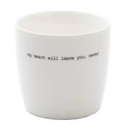 Sögne Home - Krus my heart will leave you never 30 cl hvit