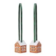 Kähler - Gingerbread juleoppheng 5x4 cm 2 stk brun