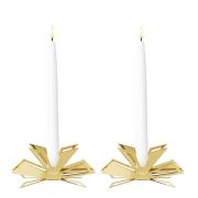 Georg Jensen - Jul 2025 kronelysestake 8,3x3,7 cm 2 stk gull