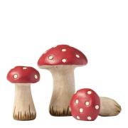 Klarborg - Fluesopp 5,5 cm 3 stk rød