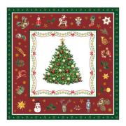 Ambiente - Serviett 33x33 cm 20 stk Christmas Evergreen Red