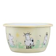 Muurla - Mummi emaljeskål 30 cl eng lysegul