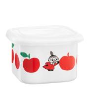 Muurla - Mummi emaljeboks med lokk 0,67L røde epler