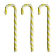 Kosta Boda - Polka stav 17 cm 3 stk hvit/gul