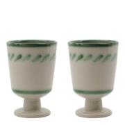 House Doctor - Diva krus 25 cl 2 stk off-white/grønn